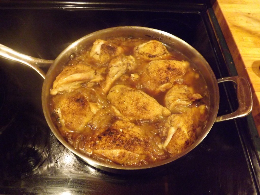 chicken simmering